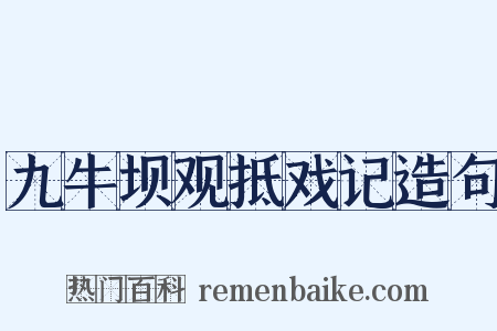 九牛坝观抵戏记造句是什么意思的图片